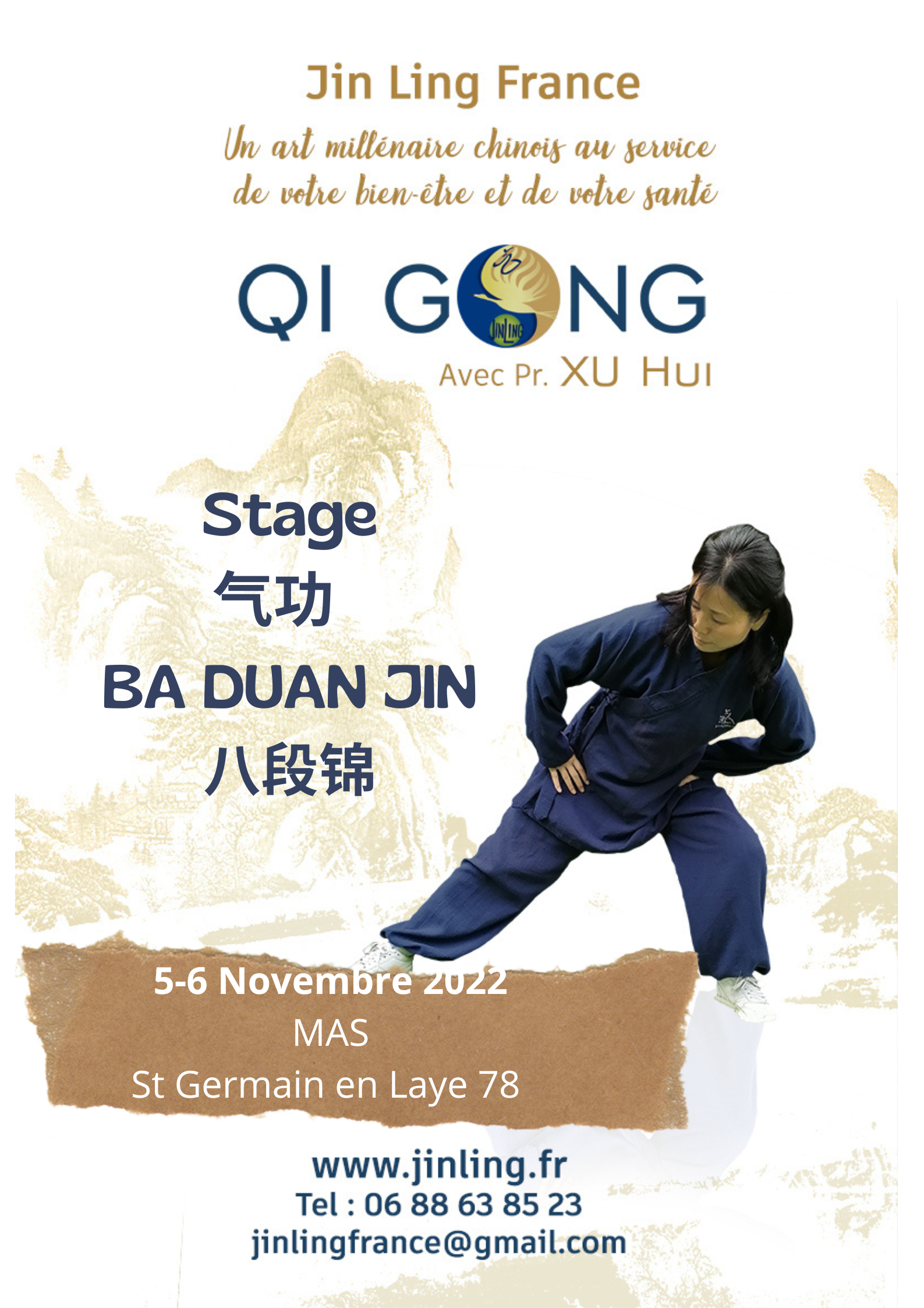 Stage Qi Gong Ba Duan Jin (Huit pièces de Brocart)